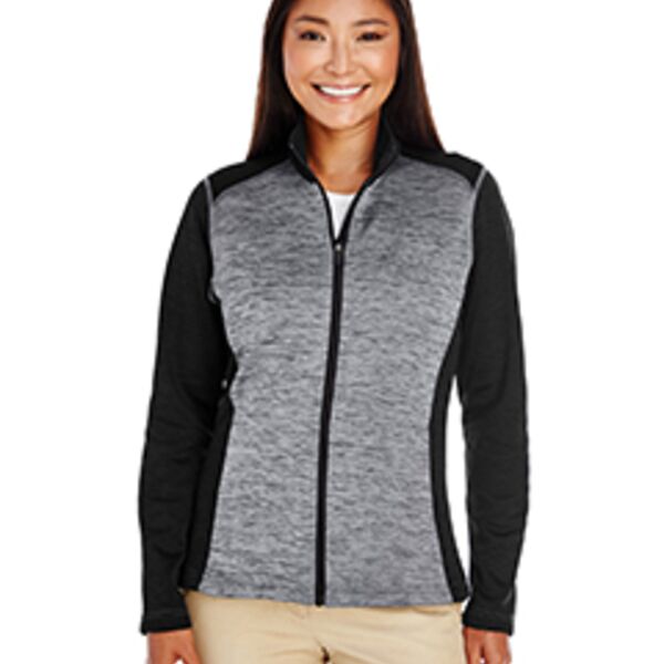 Ladies' Newbury Colorblock Mélange Fleece Full-Zip Thumbnail