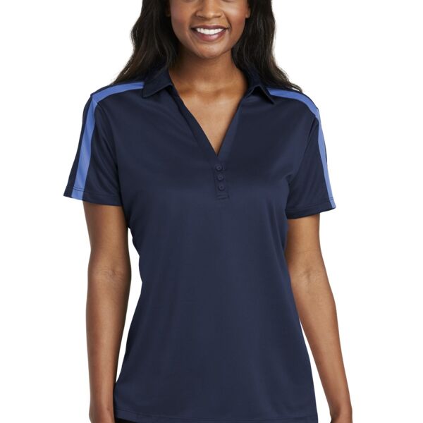 Ladies Silk Touch Performance Colorblock Stripe Polo Thumbnail