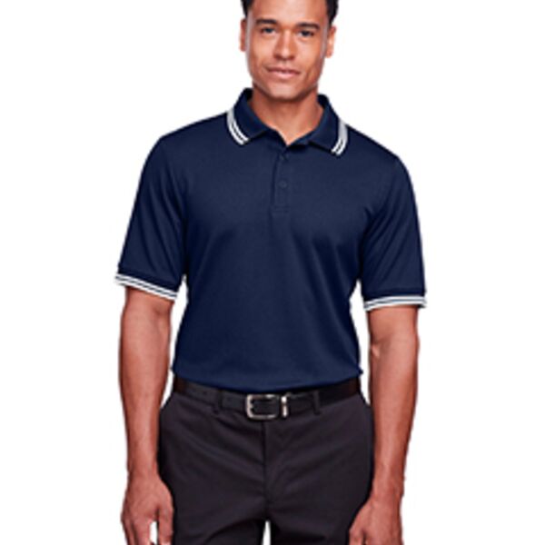 Men's CrownLux Performance™ Plaited Tipped Polo Thumbnail